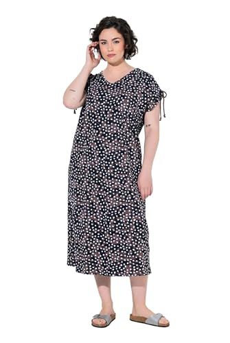 Robe midi grande taille pour femme à pois style estival