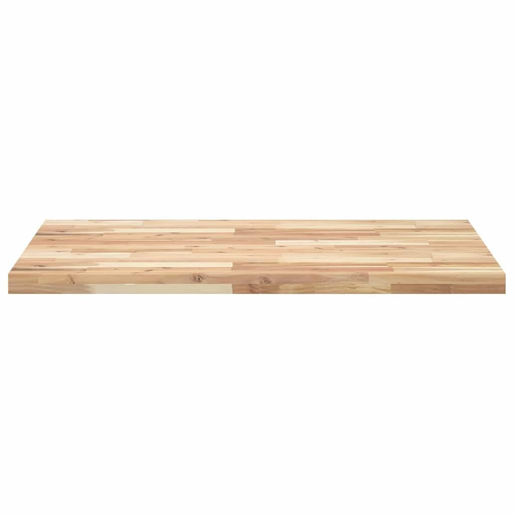Blat stołu, prostokątny, 120 x 70 x 4 cm, lite drewno akacjowe, nieobrobione, twarde drewno na stół jadalny, biurko lub stół barowy, trwały i łatwy w pielęgnacji