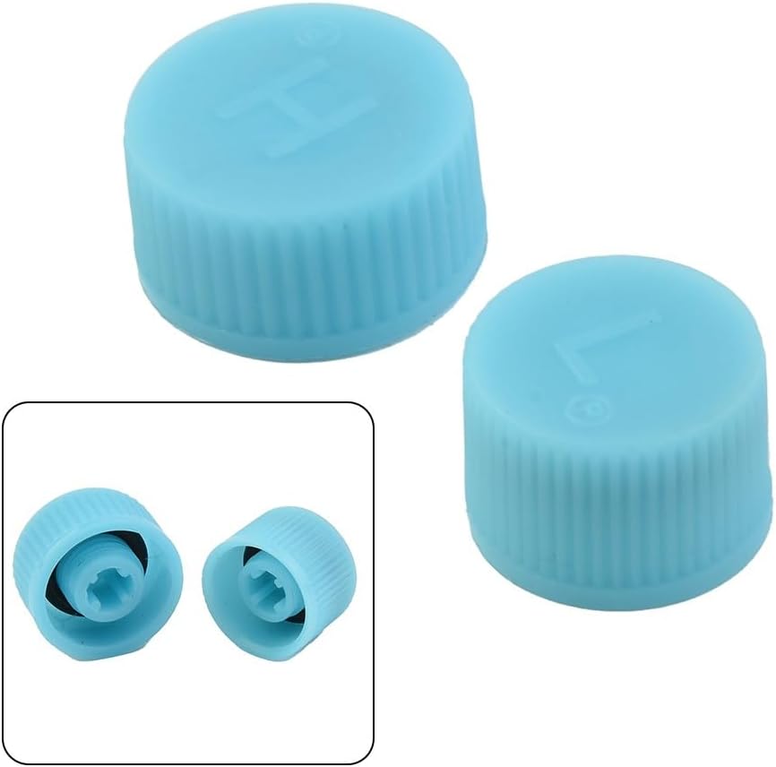 2Pcs Blue Replacement Valve Caps,for Car Air Conditioning