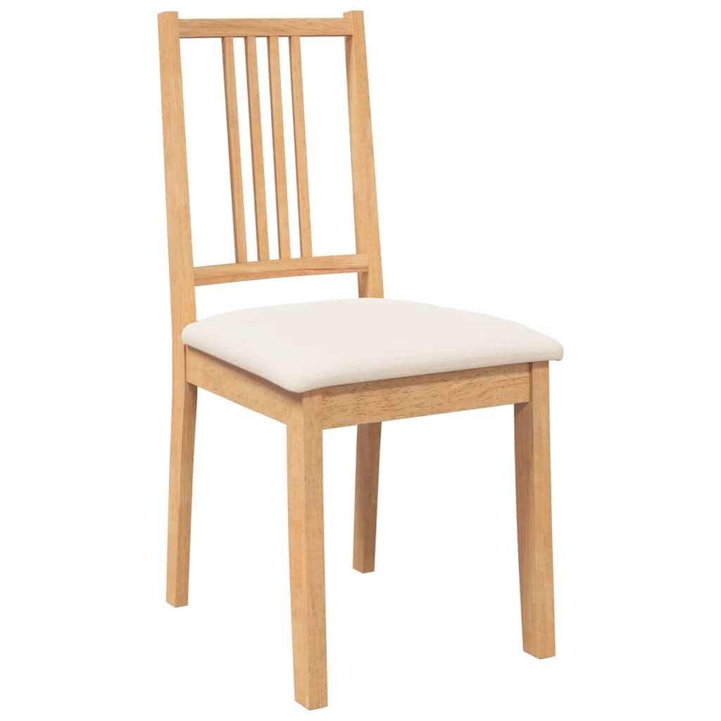 lite drewno kauczukowe ergonomiczne z poduszkami brąz 2 szt. 48x58x87 cm