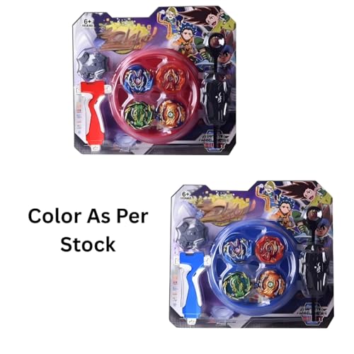 Image of Kidoyz Battle Gyro Spinning Top Battle Set for Kids | High Speed Fighting Tops with Arena & Launchers | Gyro Style Combat Gyroscope Toy | Gift for Boys & Girls Ages 8+ (Battle Brust)