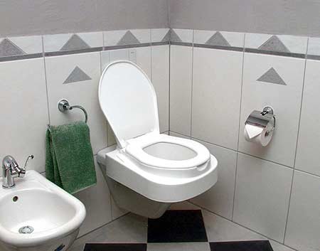 Rialzo per sedile WC con braccioli, regolabile in altezza