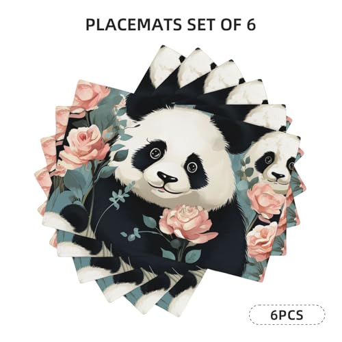 Set de table panda résistant à la chaleur et pliable pour plat - 3