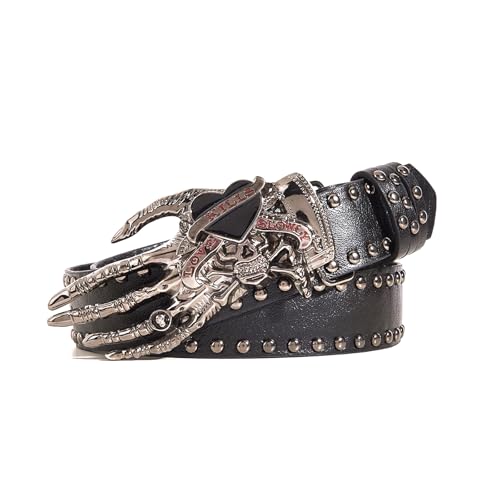 Skull Finger Belts, Punk Style y2k Belt With Buckle, Personalised Studded Belt for Women and Men