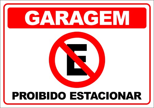 Kit 2 Adesivos Sinalização Proibido Estacionar 14cmx20cm