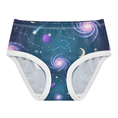 Toddler Girl Panties, Night Sky Constellations Cotton Underwear Girls, 2–8 Years