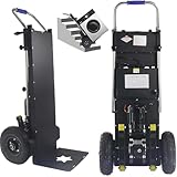 Generico Carrello montascale Elettrico da 1200 W 400 kg di Carico Camion Elettrico per Sacchi con Maniglia Telescopica Scale e discese per Trasportare Oggetti Grandi,001