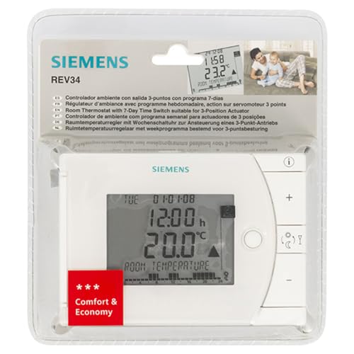 SIEMENS - Régulateur de température ambiante avec Programme horaire hebdomadaire REV34-XA