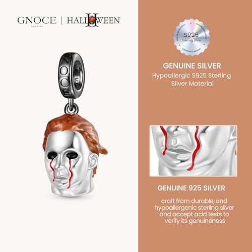 GNOCE Halloween II Pendant Dangle Charm Bracelet for Women, S925 Sterling Silver Dangle Charms for Women Wife, Valentine‘s Day, Halloween Jewelry3