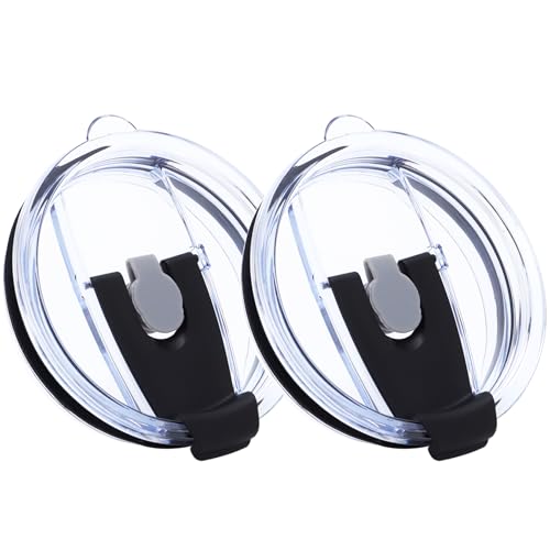 DOCIK 32 oz Tumbler Lid Replacement Compatible for YETI 32 oz Tumbler Cup Flip Lids Covers with Straw Hole BPA Free 2 Pack