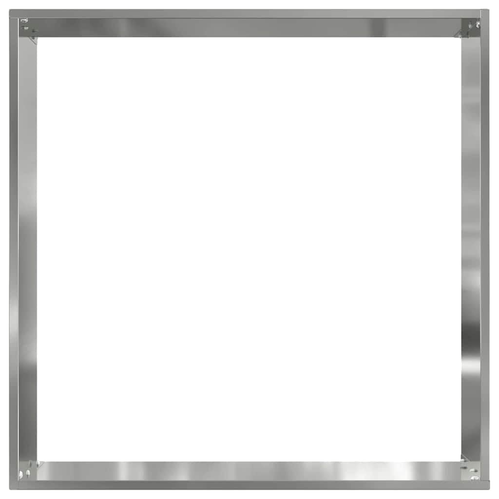 Bordure de pelouse, argentée, en acier galvanisé, 50 x 50 x 13 cm, en métal durable, pour pelouse, parterre de fleurs et aménagement paysager moderne, montage facile