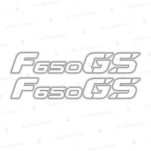 2pcs Adhesivo Compatible con Motocicletas F650 GS BMW Motorrad F 650 f650gs (White)