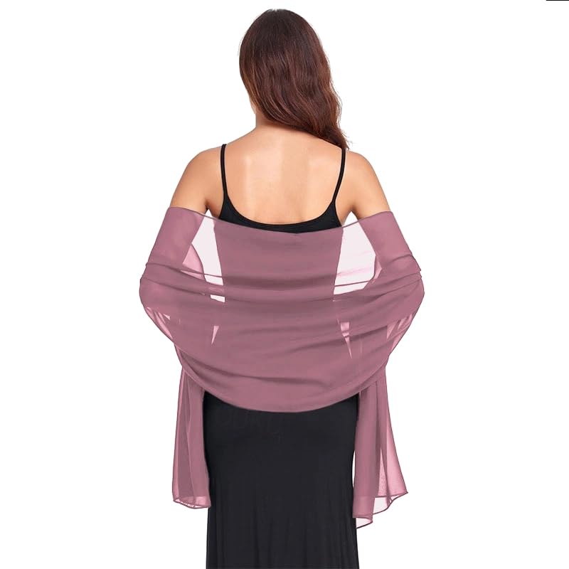 Van Der Rich ® - Stola aus Seidenchiffon Schal Tuch Leicht - Damen