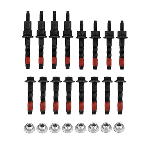 Exhaust Manifold Stud Bolt Nut Kits 6504331 Compatible with Dodge Dakota 2000-2007 Durango Ram 1500 Chrysler Aspen 2007-2009 Jeep Grand Cherokee 1999-2009 Commander 2006-2009 6505257AA