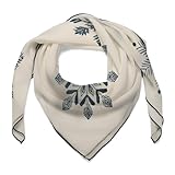 Jubonexis Colección de 4 bufandas cuadradas de seda para el pelo con diseño de copo de nieve para mujer, pañuelo de satén para el cuello