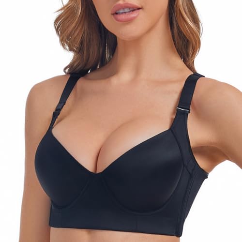 Bras for Women Push Up Bra Back Fat Smoothing Bra Comfort Lightly Padded Underwire Support T-Shirt Bras