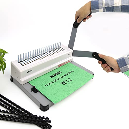 Binding Machine, Bdking Comb Binding Machine, 21 Holes, 450 Pages, With 100 Pcs 3/8 '' Comb Binding Spines, Suitable For Letter Size, A4, B5,A5 Or Smaller Office Documents #TOP1