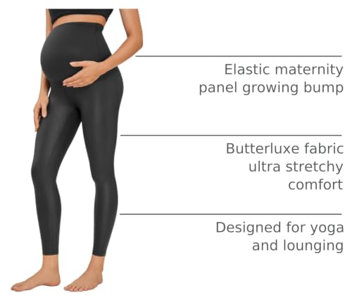 Image of CRZ YOGA Maternity Leggings 25 inch | Butterluxe, Extremely Soft, Gentle Compression, Yoga, Super High Rise, U-shaped Belly, Pregnancy and Postpartum