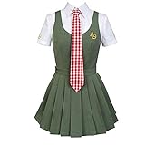 Anime Mahiru Koizumi Cosplay Costume Olive Green Dress Halloween (L)