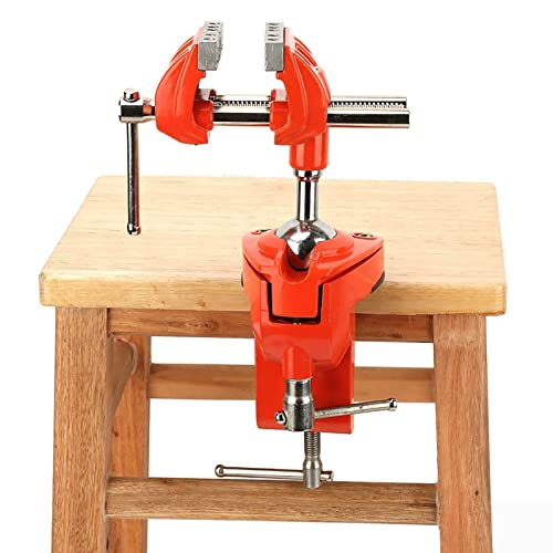 Tornillo de banco giratorio de 360°, abrazadera de mesa ajustable de 70 mm de ancho de mandíbula para banco de trabajo, carpintería, hecha de aluminio