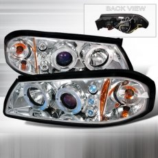 Chevrolet Impala 2000 2001 2002 2003 2004 2005 LED Halo Projector Headlights - Chrome