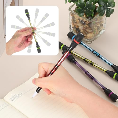 Patikil 12 pcs bolígrafos giratorios tinta negra 0.5mm miniatura 5