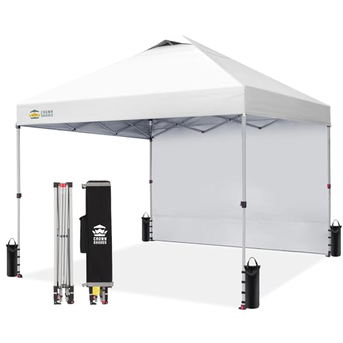 CROWN SHADES 10x10 Pop Up Canopy with Wall