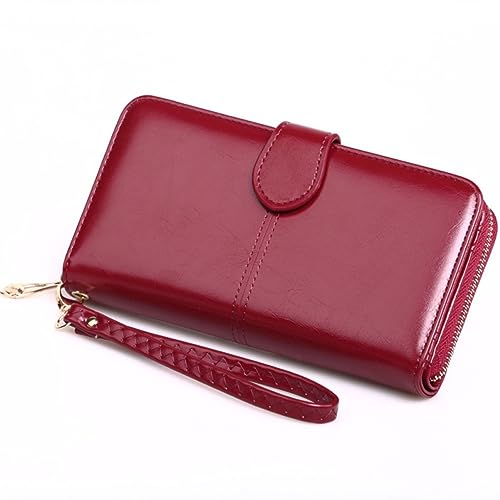 Long Wallet Zipper Phone Purses for Women Snap Closure Purse Wallet Pocket Zipped Cell Phone Pouch Pack Bag (black)