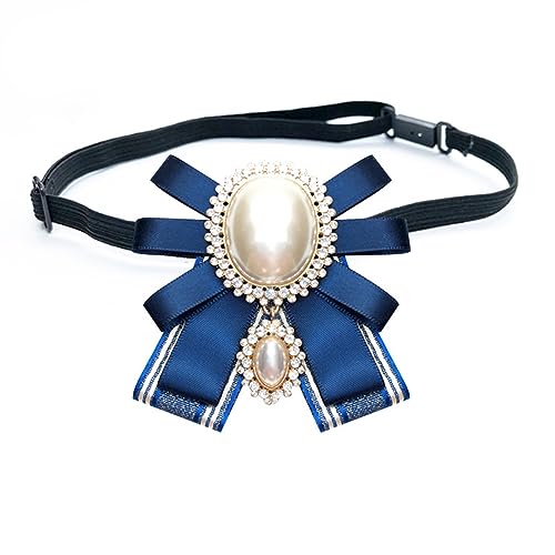 Image of women's shirt rhinestone large bow professional stewardess student big bow Brooch