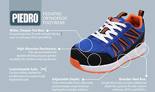 Piedro Children's Orthopedic Sneaker - Unisex - Lace/Strap Closure2