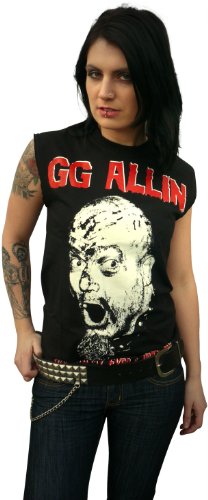 T-Shirt Allin G.G. Look Into My Eyes avec message imprimé audacieux et col rond
