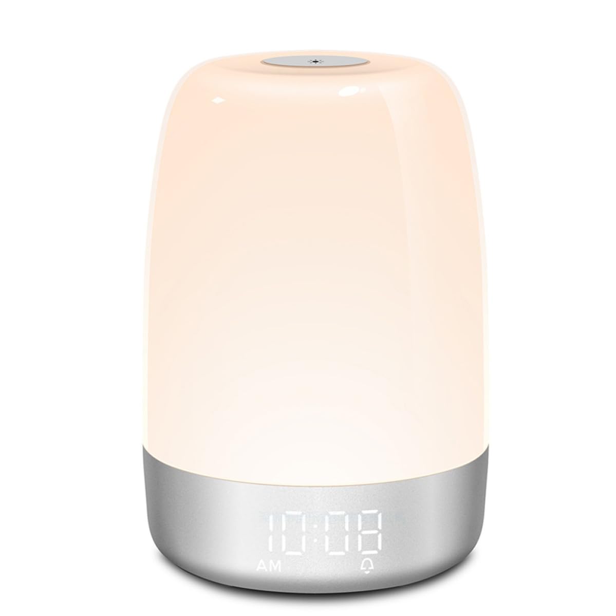 VILLCASE Lampe de Chevet Réveil LED Tactile à Minuterie, Blanc