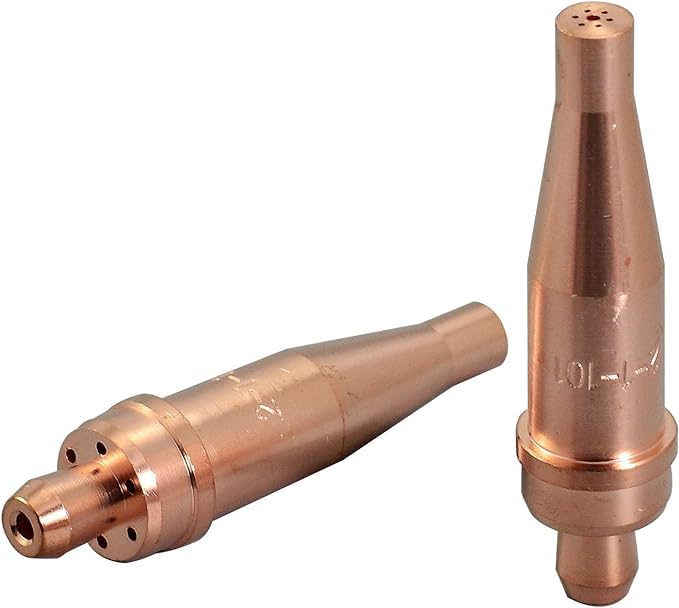 RX WELD2-1-101 Acetylene Cutting Torch Tips, Fit V-Style Heavy Duty Torch - Pack of 2