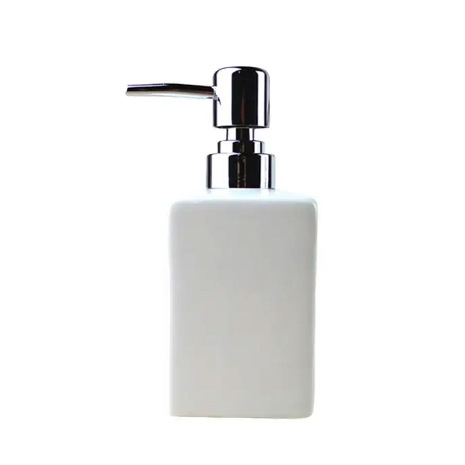10.8oz Ceramic Soap Dispenser Lightweight Removable Design, Manual Countertop Lotion Bottle for Bathroom Kitchen Laundry(Wei�)