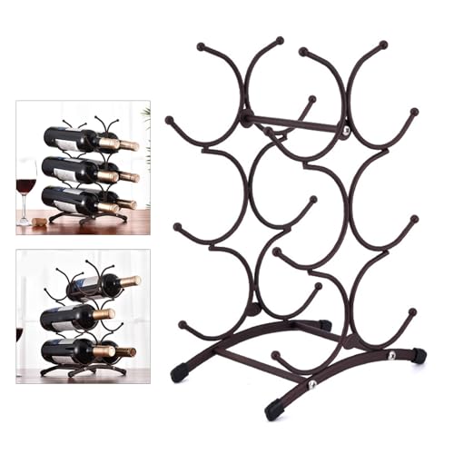 Soporte moderno de metal para 6 botellas miniatura 2