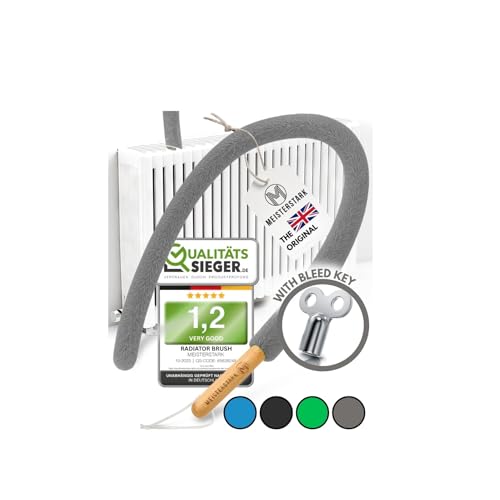 THE ORIGINAL Radiator Cleaner Brush 115cm I Flexible Scratch-Free Radiator Brush I Washable Radiator Cleaning Brush I Radiator Duster Brushes Long Thin Fits 99% of Gridded & Non-Gridded Radiators