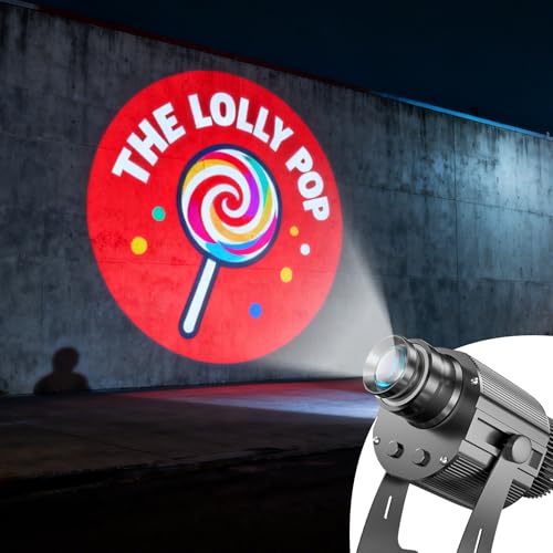 110W GOBO Projector with Free Custom Logo, 4K Lamp Beads Ultra Bright IP67 Waterproof Logo Projector...