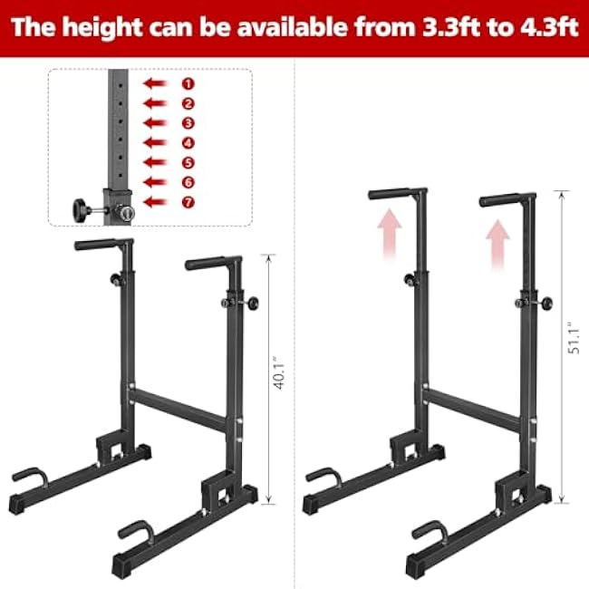 Dip Stand parallel bars, 550 lb capacity heavy-duty dip bar push-ups with foam handles for home or gym fitness exercises