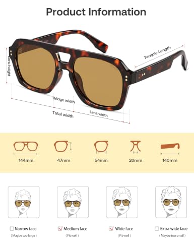 Image of SOJOS Retro Polarized Aviator Sunglasses Womens Mens SJ2385