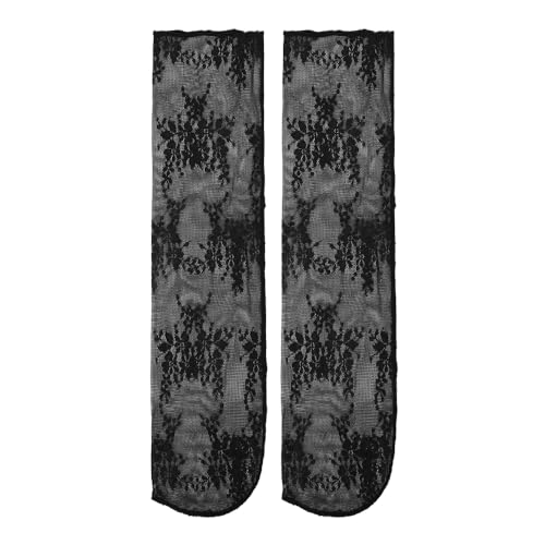 1pair Women Fashion Summer Hollow Out Crew Socks Soft Fresh Lace Flower Chic Sock Ladies Breathable Mesh Thin2