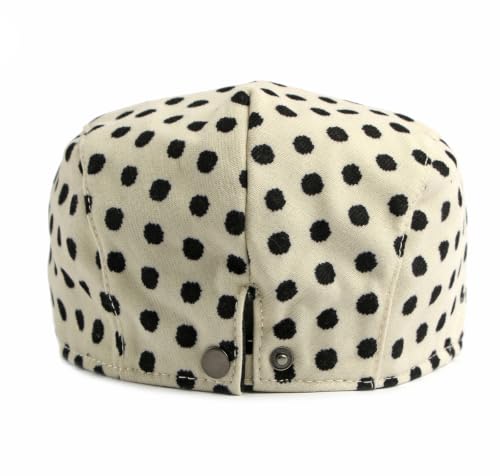Image of Cotton Newsboy Cap,Breathable Ivy Gatsby Cabbie Beret Hat for Men's Women Driving Hunting Golf