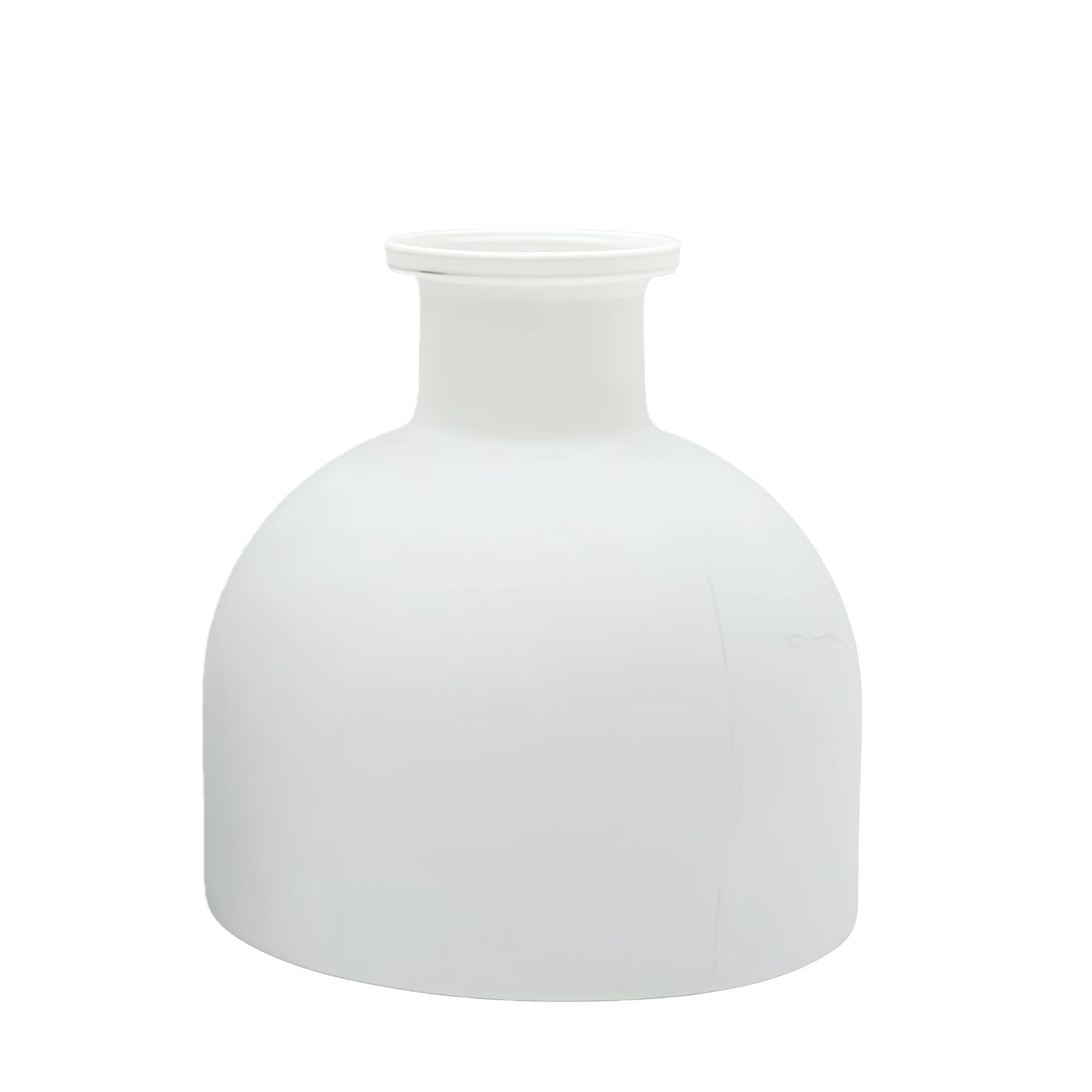 ericotry 100ml 3.4oz Matte White Glass Diffuser Bottle Refillable Essential Oil Jar for Home Bathroom Office Aromatherapy Decor