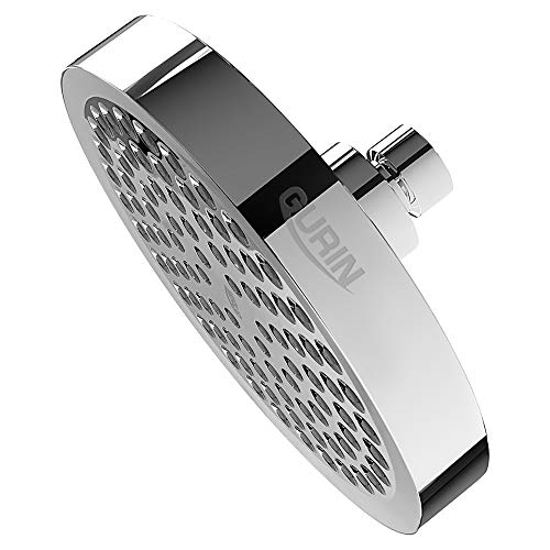 GURIN-Shower-Head-High-Pressure-Rain-Luxury-Bathroom-Showerhead-with-Chrome-Plated-Finish-Adjustable-Angles-Anti-Clogging-Silicone-Nozzles-25-GPM