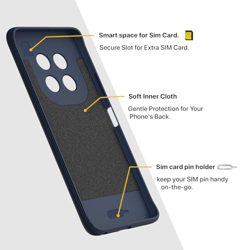 Image of Outlouders Bumper Case for Realme Narzo 70x 5G / N65 / Realme 13 /12 / 12X 5G / C65 | Full Camera Protection | TPU Soft Flexible Shockproof Back Cover (Blue)