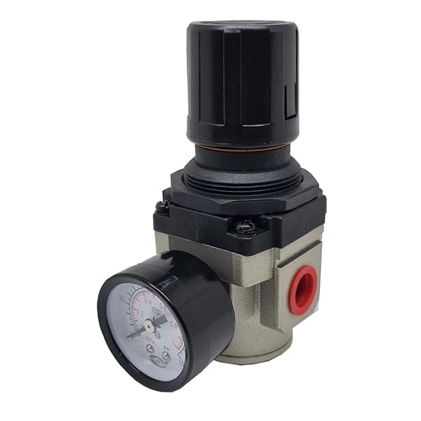 Regulador De Presión Neumático R-300 3/8 10 Bar, Con Manómetro