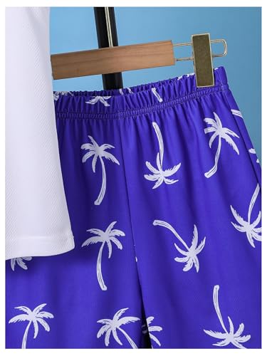 Image of Floerns Boys Boho Sleeveless Tank Top Tropical Print Shorts Set 2 Piece Outfit