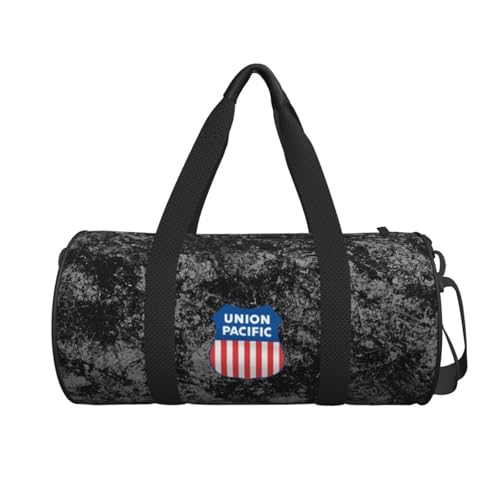 Union Pacific Railroad Convertible Garment Bag with Shoulder Strap, Carry on Garment Duffel Bag for Men Women - Rolling Foldable for Travel Luggage Bags (Black)2