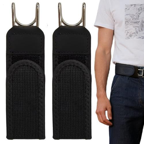 Pasbuteiy 2 Pièces Ceinture Élastique À Crochet Métallique, Crochet De Ceinture Sans Boucle, Ceintures Extensible Et Ajustable, Idéale Pour Marche, Trajets Quotidiens, Bureau, Activités Décontractées