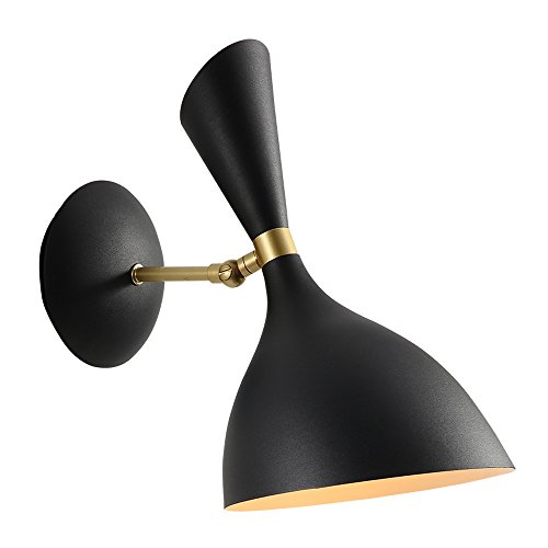 Preisvergleich Produktbild Wandleuchte innen Eisen Wandleuchte Nordic Einfache kreative Persönlichkeit Beleuchtung Beleuchtung Wohnzimmer Esszimmer Schlafzimmer Single Head Wandleuchten (Color : Black)
