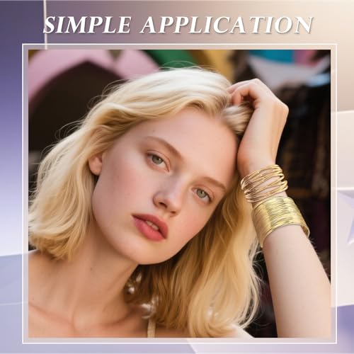 Gold Chunky Cuff Bracelets for Women Irregular Minimalist Statement Bangle Bracelets Adjustable Open Arm Cuff Upper Arm Punk Jewelry3